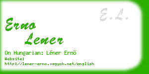 erno lener business card